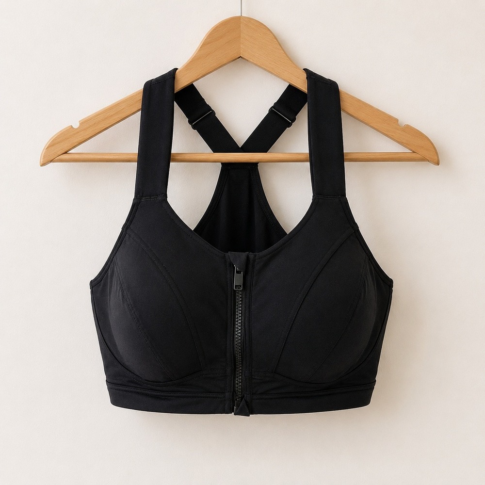 LIVI Lane Bryant Gymcore Max Support Front Zip Sports Bra Women 38DD Athleisure